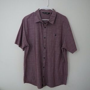 TravisMathew - Cross Pattern Button Down Shirt - X-Large - Pinkish Red